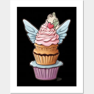 Sweet Dreams Apparel: Indulge in Whimsical Cupcake Tees with a Touch of Magic Posters and Art